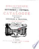 Bibliotheque curieuse historique et critique, ou Catalogue raisonné de livres dificiles a trouver, par David Clement. Tome premier [- neuviéme]