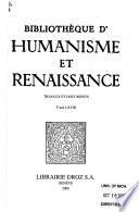 Bibliothèque d'humanisme et Renaissance