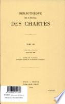 Bibliotheque de L'ecole des Chartes