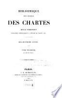 Bibliotheque de l'Ecole des chartes