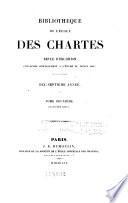 Bibliotheque de l'Ecole des chartes