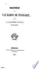 Bibliothéque de M. le baron de Stassart, léguée à l'Académie royale de Belgique
