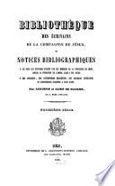 Bibliothèque des écrivains de la compagnie de Jésus ou notices bibliographiques