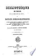 Bibliothèque des écrivains de la Compagnie de Jésus, ou notices bibliographiques ...