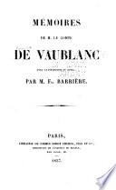 Bibliothèque des mémoires relatifs à l'histoire de France pendant le 18e siècle: Vaublanc, V. M. V., comte de. Mémoires. 1857