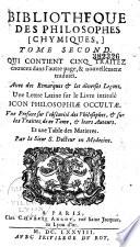 Bibliothèque des philosophes (chymiques) par le sieur S.D.E.M.