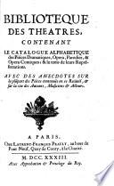 Bibliotheque Des Theatres