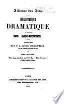 Bibliothèque dramatique de Monsieur de Soleinne