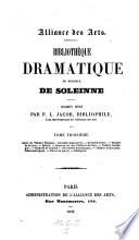 Bibliotheque Dramatique de Monsieur de Soleinne