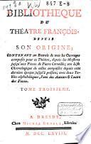 Bibliothèque du thé^atre françois depuis son origine;