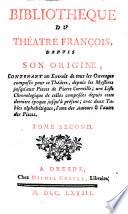Bibliotheque Du Théatre François, Depuis Son Origine