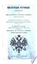 Bibliothèque historique arménienne ou Choix des principaux historiens arméniens