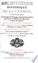 Bibliothèque Historique De La France