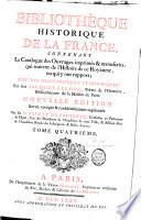 Bibliothèque historique de la France