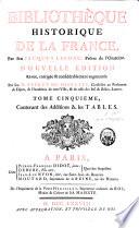 Bibliothèque historique de la France