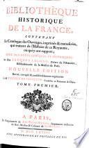 Bibliothèque historique de la France