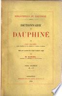 Bibliothèque historique et littéraire du Dauphiné ...: Allard, G. Dictionnaire du Dauphiné