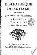 Bibliotheque impartiale (redigee par Formey, Samuel)