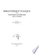 Bibliothèque italique, ou, Histoire littéraire de l'Italie