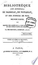 Bibliothéque (ou journal) du barreau et des écoles de droit