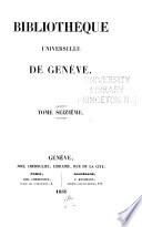 Bibliothèque universelle de Genève