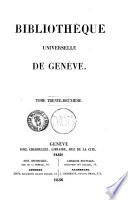 Bibliotheque Universelle De Geneve 