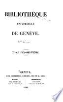 Bibliothèque universelle de Genève