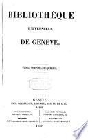 Bibliothèque universelle de Genève. Nouvelle série