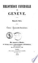 Bibliotheque universelle de Geneve supplement a la Biblioteque universelle de Geneve