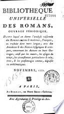 Bibliothèque universelle des romans