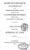 Bibliothèque universelle des sciences, belles-lettres et arts