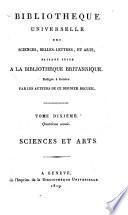 Bibliothèque universelle des sciences, belles-lettres, et arts