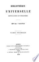 Bibliothèque universelle et revue suisse