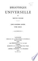 Bibliothèque universelle et revue suisse