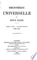Bibliothèque universelle et revue suisse