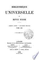 Bibliothèque universelle et revue suisse