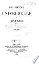 Bibliothèque universelle et revue suisse