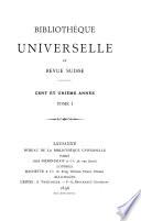 Bibliothèque universelle et revue suisse