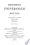 Bibliothèque universelle et revue suisse