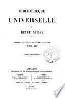 Bibliothèque universelle et revue suisse