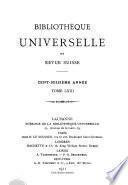 Bibliothèque universelle et revue suisse