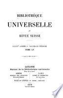 Bibliothèque universelle et revue suisse