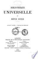 Bibliotheque universelle et revue suisse revue suisse et etrangere