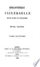 Bibliothèque universelle, revue suisse et étrangère