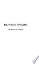 Bibliothèque universelle, revue suisse et étrangère