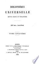 Bibliothèque universelle, revue suisse et étrangère