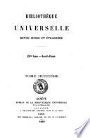 Bibliotheque universelle revue suisse et etrangere
