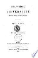 Bibliotheque universelle revue suisse et etrangere