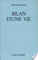 Bilan d'une vie