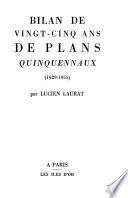 Bilan de vingt-cinq ans de plans quinquennaux (1929-1955)